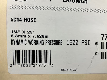 25 FEET - Gates 85701 1/4'' Hydraulic Hose SC14, 1500 PSI Max Working Pressure