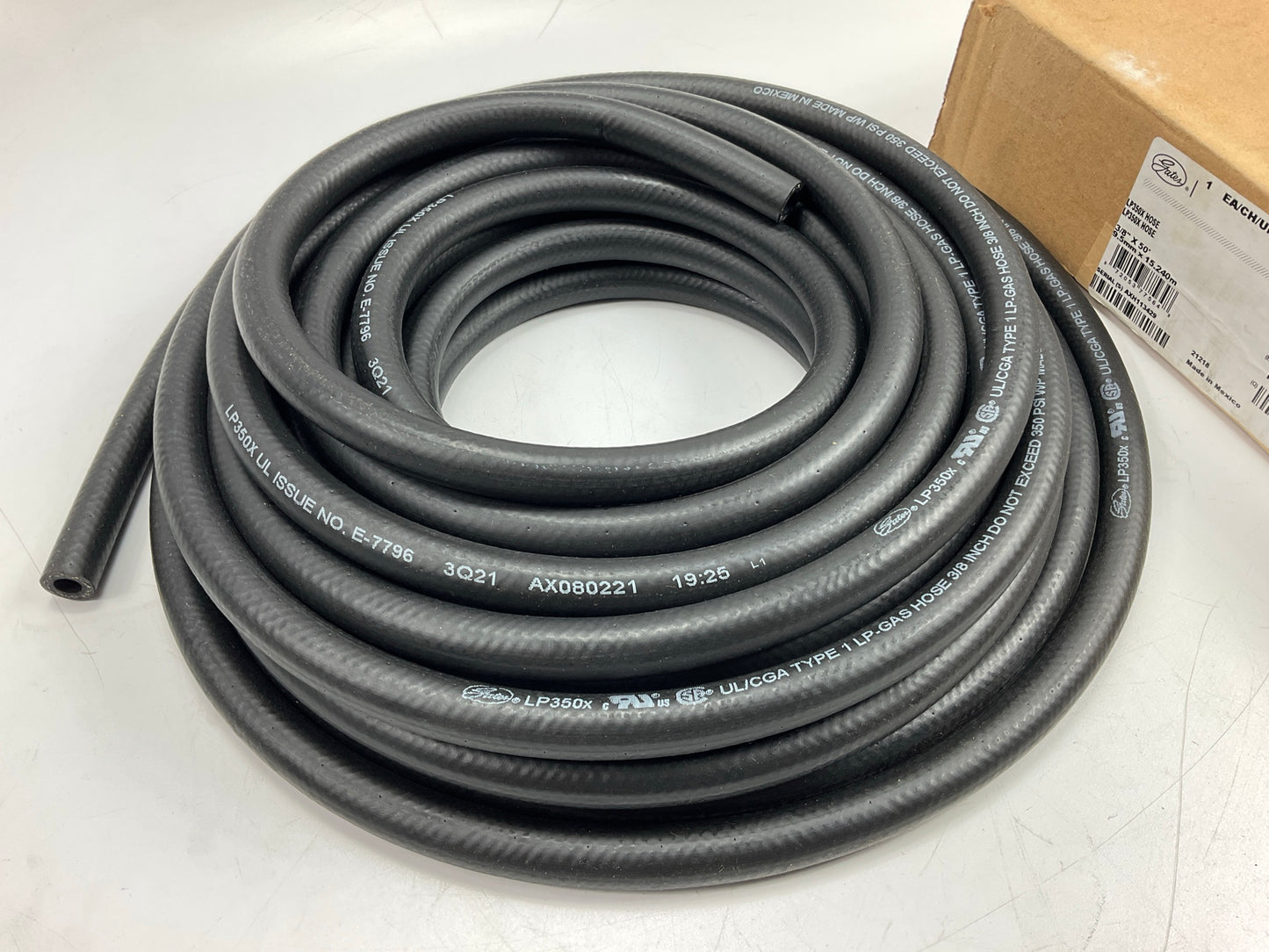 50 FEET - Gates 85718 3/8'' Hydraulic Hose, 350 PSI