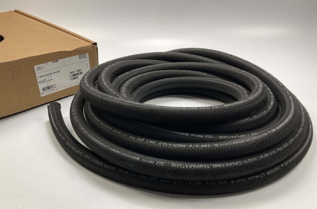 50 FEET - Gates 85763 3/4'' Hydraulic Hose MEGATECH 250 High Temp Oil Cooler Hose