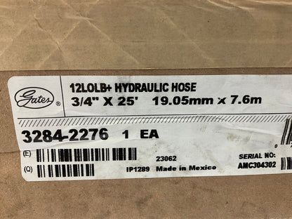 25 FEET - Gates 85971 12LOLB 3/4'' Hydraulic Hose, 300 PSI Max Working Pressure