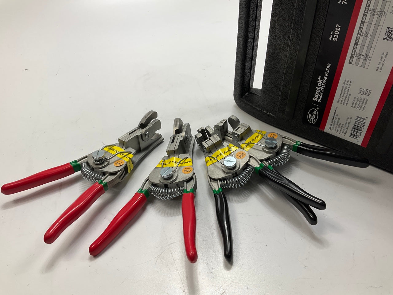 NEW - Gates 91017 DOT Air Brake SureLok Quick Release Pliers Set, 4 Piece