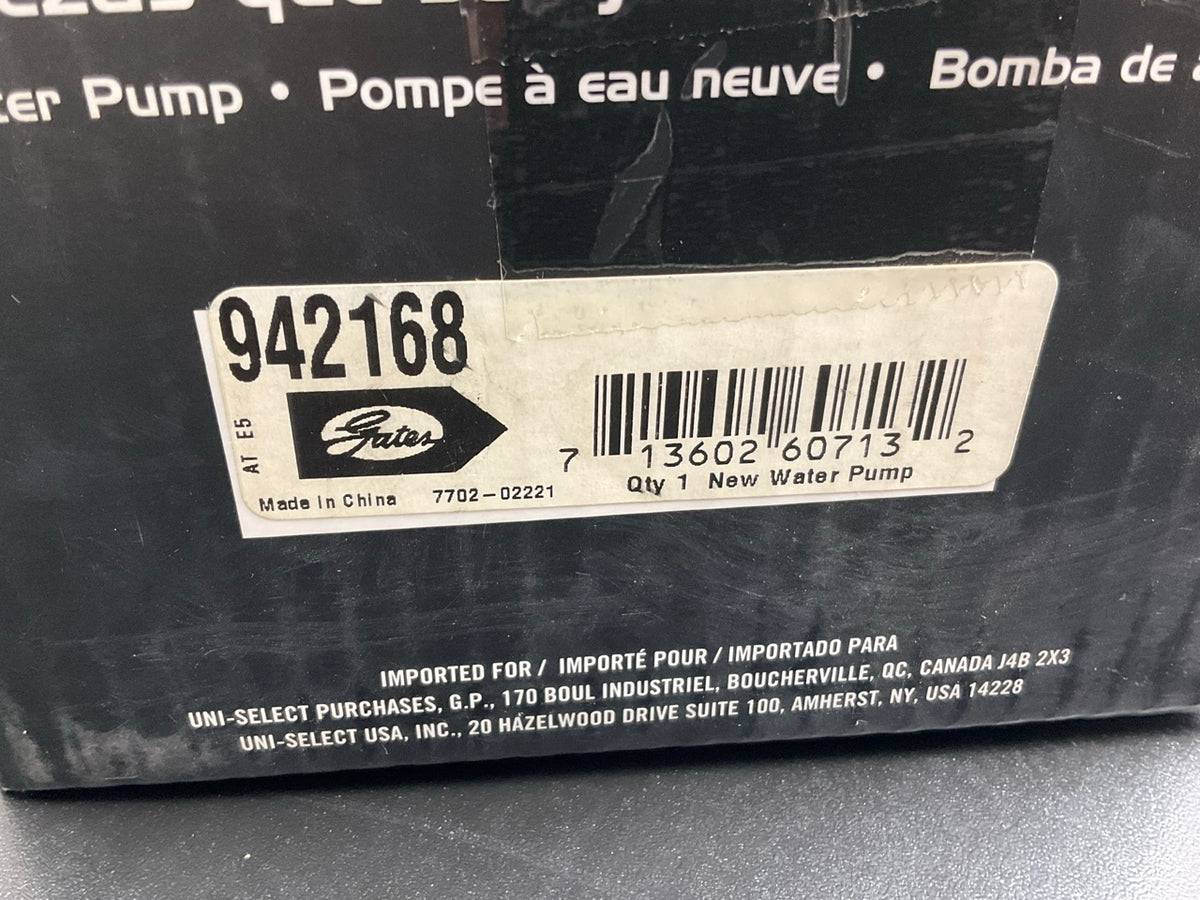 Gates 942168 Engine Water Pump