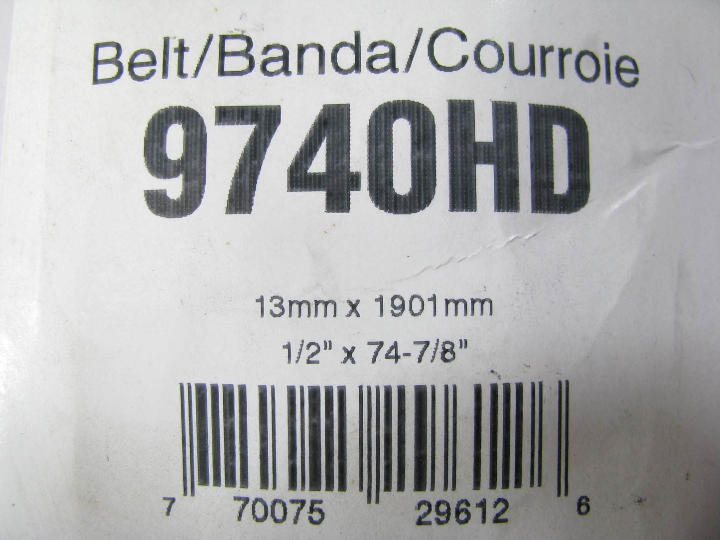 Gates 9740HD Accessory Drive Belt - 0.53'' X 74.25'' - 36 Degree
