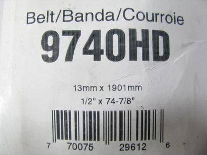 Gates 9740HD Accessory Drive Belt - 0.53'' X 74.25'' - 36 Degree