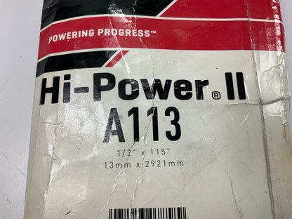 Gates A113 Industrial Accessory Drive Belt - 1/2'' X 115''