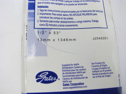 Gates A51 Industrial Accessory Drive Belt - 1/2'' X 53''