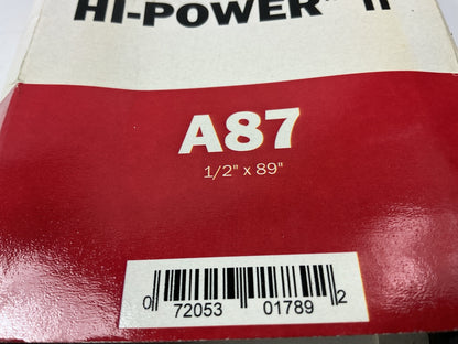 Gates A87 Industrial Accessory Drive Belt - 1/2'' X 89''