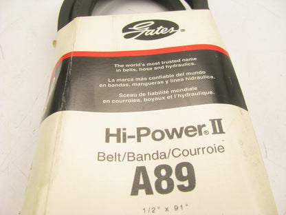 Gates A89 Industrial Accessory Drive Belt - 1/2'' X 91''