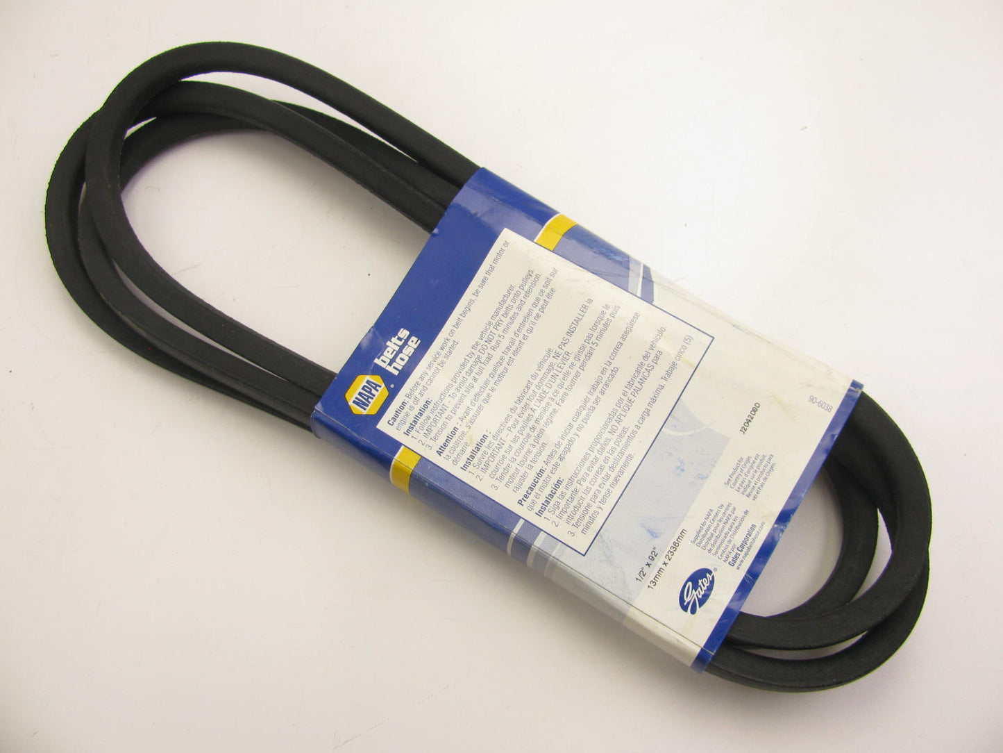 Gates A90 Industrial Accessory Drive Belt - 1/2'' X 92''