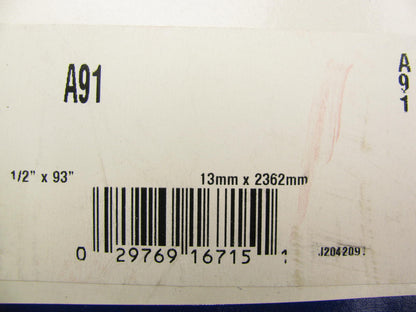 Gates A91 Industrial Accessory Drive Belt - 1/2'' X 93''