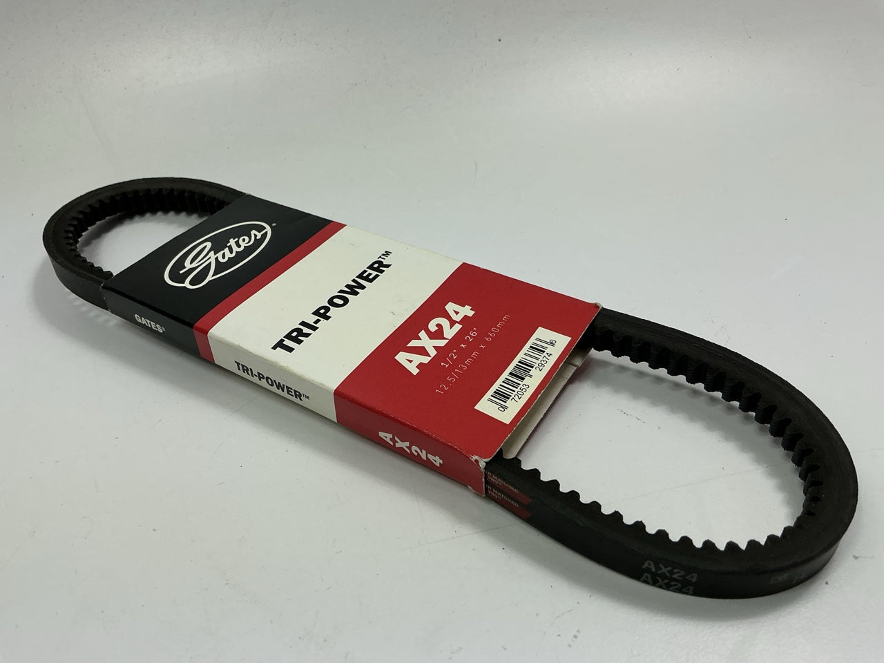Gates AX24 Cogged Industrial Accessory Drive Belt - 1/2'' X 26''