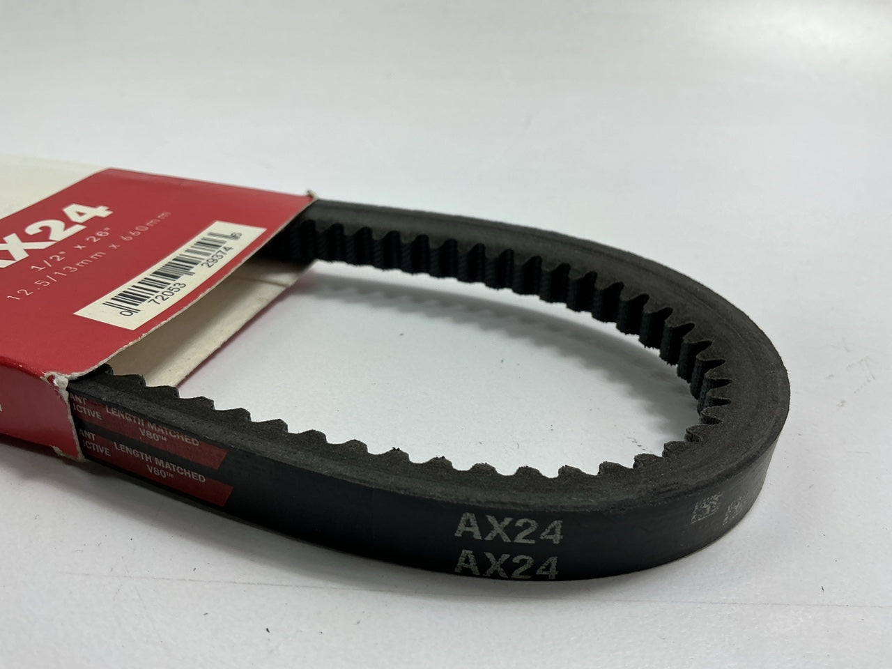 Gates AX24 Cogged Industrial Accessory Drive Belt - 1/2'' X 26''