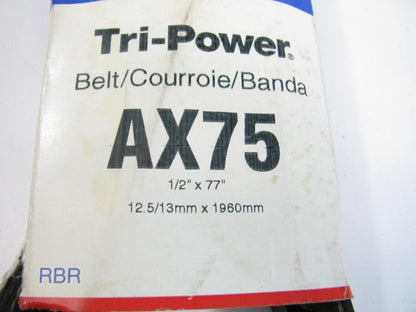 Gates AX75 Industrial Cogged Accessory Drive Belt - 1/2'' X 77''