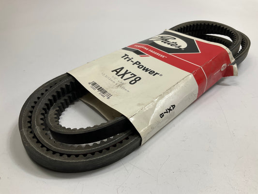 Gates AX78 Industrial Cogged Accessory Drive Belt - 1/2'' X 80''