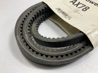 Gates AX78 Industrial Cogged Accessory Drive Belt - 1/2'' X 80''