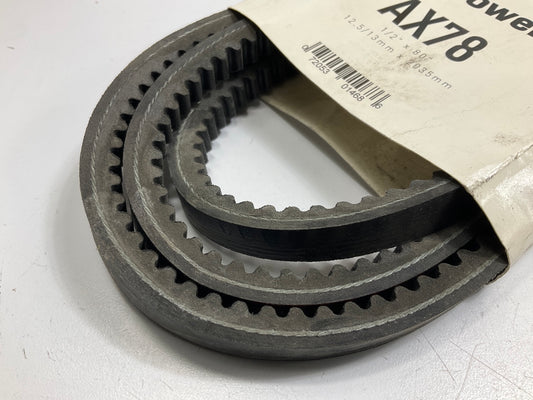 Gates AX78 Industrial Cogged Accessory Drive Belt - 1/2'' X 80''