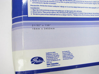 Gates B133 Industrial Accessory Drive Belt - 5/8'' X 136''