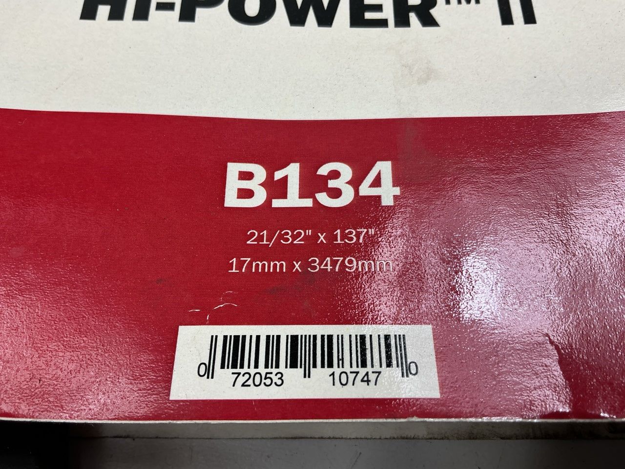 Gates B134 Industrial Accessory Drive Belt - 21/32'' X 136''