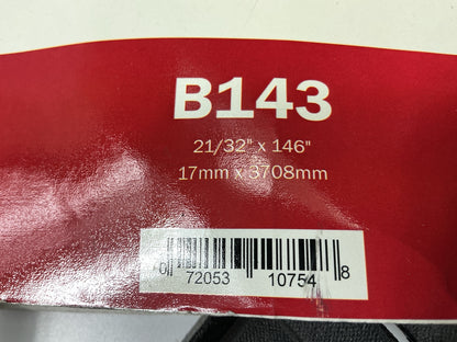 Gates B143 Industrial Accessory Drive Belt - 21/32'' X 146''