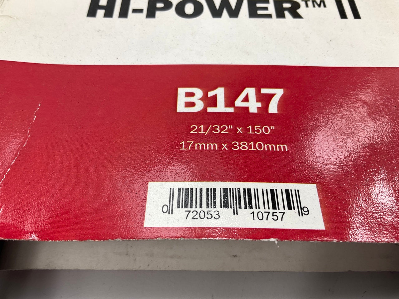 Gates B147 Industrial Accessory Drive Belt - 21/32'' X 150''