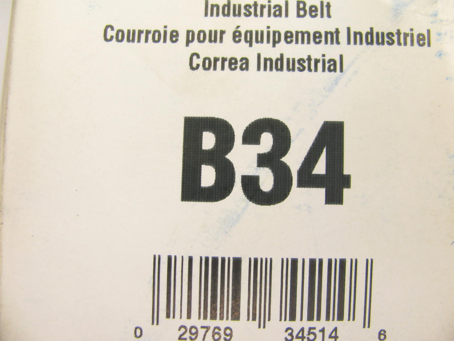 Gates B34 Industrial Accessory Drive Belt - 21/32'' X 37''