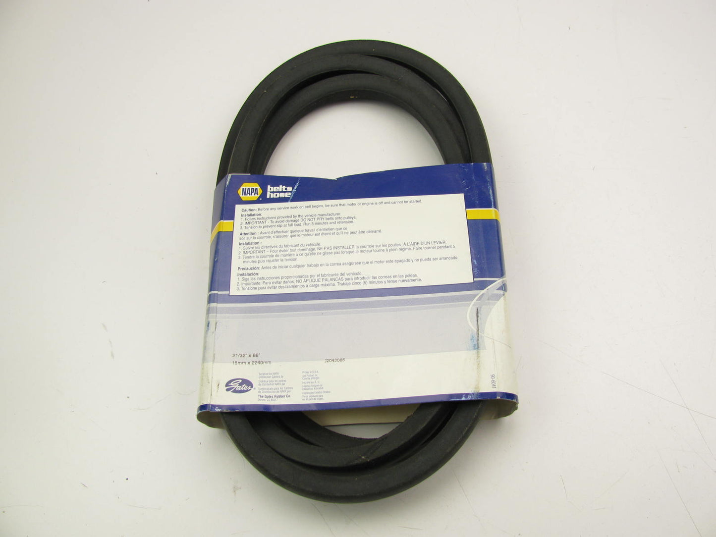 Gates B85 Industrial Accessory Drive Belt - 5/8'' X 88''