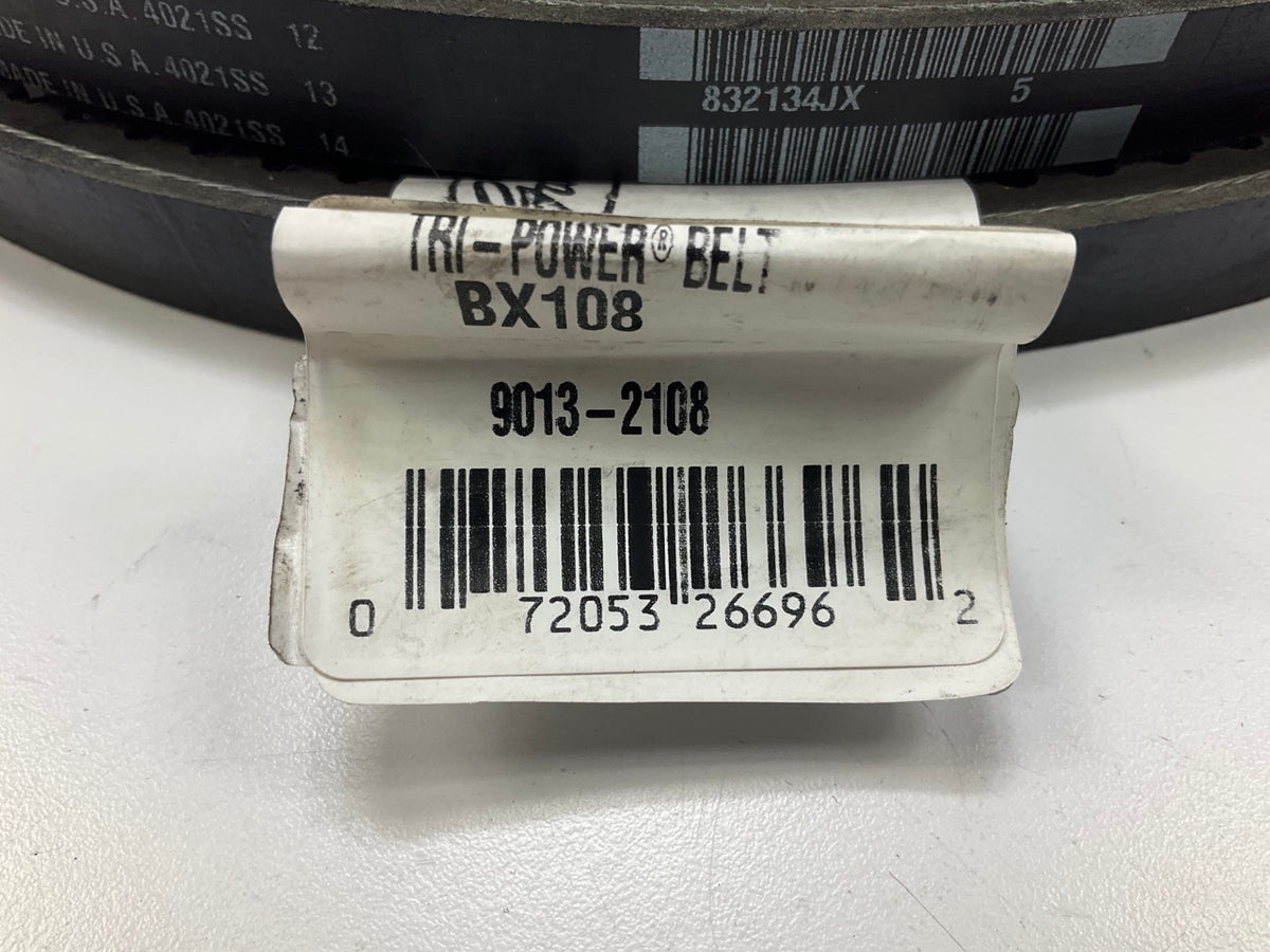 Gates BX108 Industrial Accessory Drive V-Belt -  111'' Outside Length, 21/32'' Top