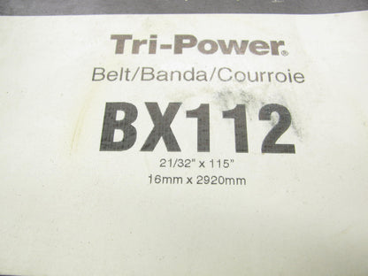 Gates BX112 Industrial Cogged Accessory Drive Belt - 21/32'' X 115''