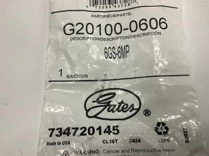 Gates G20100-0606 Hydraulic Hose Fitting Male Pipe NPTF - 30° Cone Seat 3/8'' ID