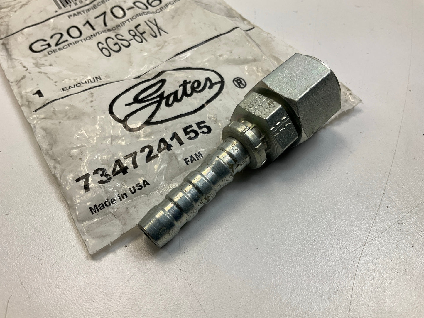 Gates G20170-0608 Hose Fitting Female JIC 37° Flare Swivel, 3/8'' ID - 6GS-8FJX