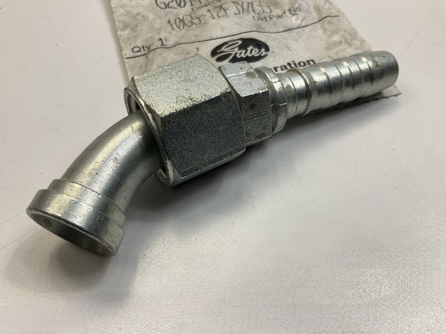 Gates G20174-1012 Hose Fitting Female JIC 37° Flare Swivel, 45° Angle, 5/8'' ID
