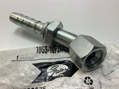 Gates G20175-1010 45° Bent Female JIC 37° Flare Swivel Hydraulic Fitting, 5/8''