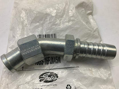 Gates G20175-1616 45° Tube Female JIC 37° Flare Swivel Hydraulic Fitting, 1''