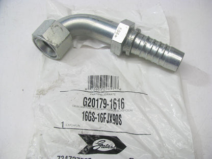 Gates G20179-1616 Hydraulic Fitting 90 Deg Fem 37 Deg GS G-20 1'' Hose 1-5/16''-12