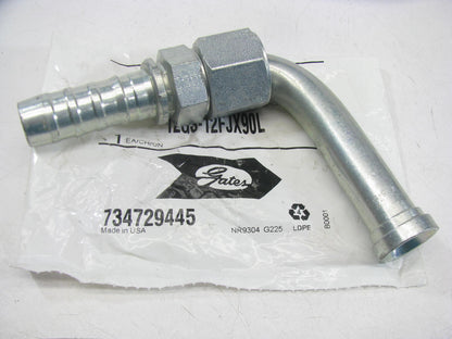 Gates G20181-1212 Hydraulic Fitting 90 Bent Tube Fem 37 Deg GS G-20 3/4'' Hose