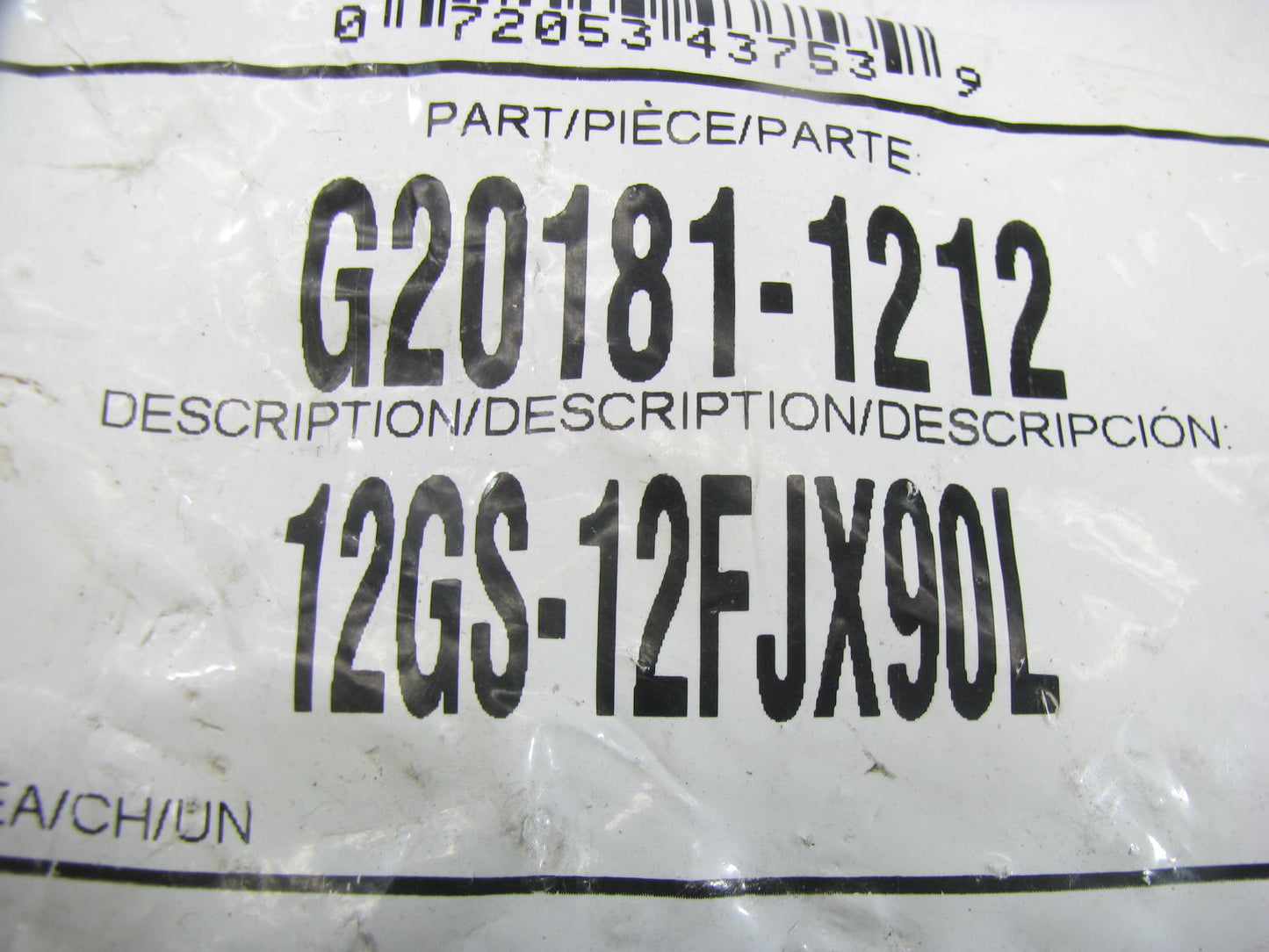 Gates G20181-1212 Hydraulic Fitting 90 Bent Tube Fem 37 Deg GS G-20 3/4'' Hose