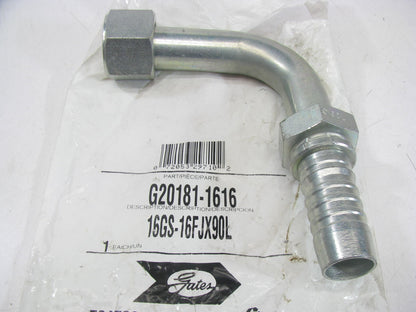 Gates G20181-1616 Hydraulic Fitting 90 Degree Bent Tube Fem 37 Deg G-20 1'' Hose