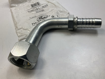 Gates G20181-1620 Hose Fitting Female JIC 37° Flare Swivel 1'' ID - 90° Angle