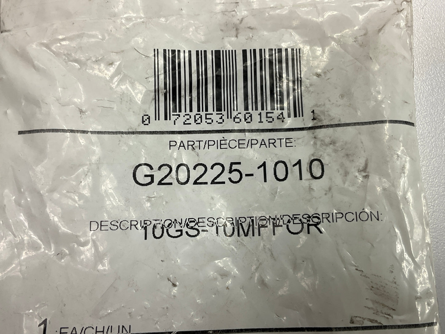 Gates G20225-1010 Male Flat-Face O-Ring Hydraulic Fitting, 5/8'' - 10GS-10MFFOR