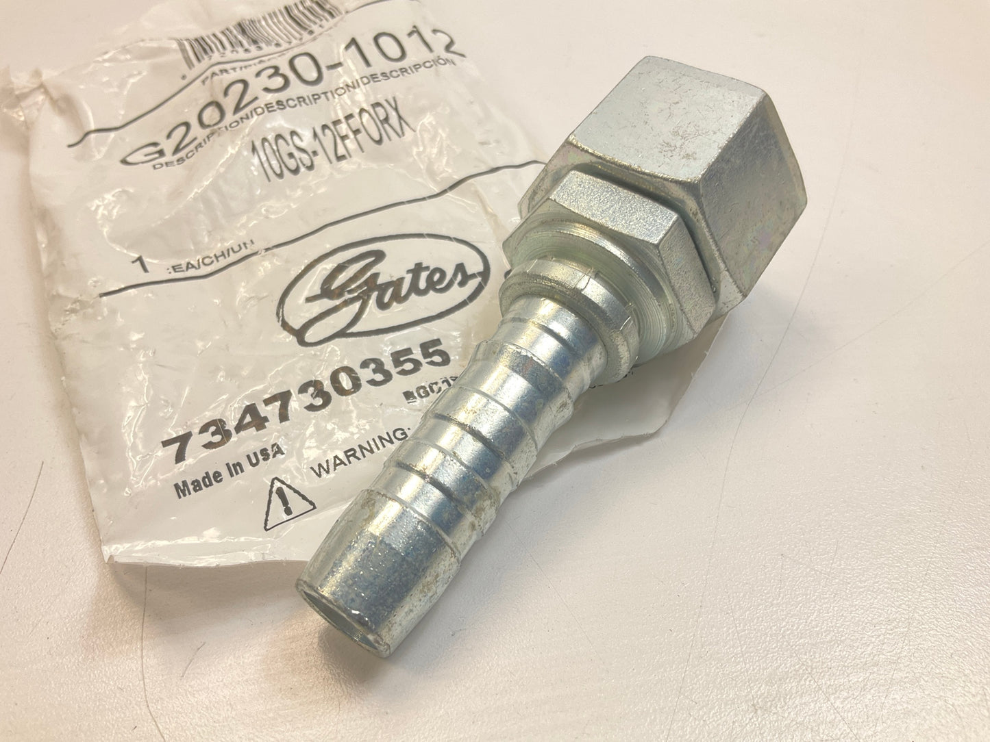 Gates G20230-1012 Female Flat-Face O-Ring Swivel Hydraulic Fitting, 5/8''