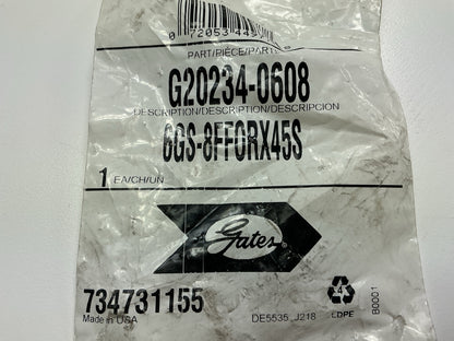 Gates G20234-0608 45° Tube Female Flat-Face O-Ring Swivel Hydraulic Fitting, 3/8
