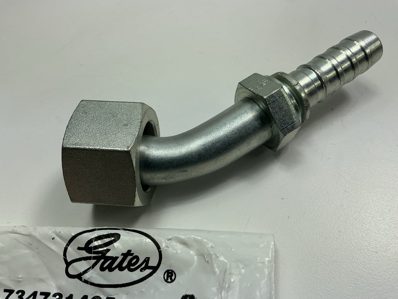 Gates G20234-1216 Female Flat-Face O-Ring Swivel 45° Tube Hydraulic Fitting, 3/4