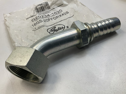 Gates G20234-1620 Female Flat-Face O-Ring Swivel 45°  Tube Hydraulic Fitting, 1''