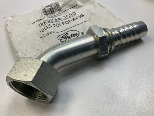 Gates G20234-1620 Female Flat-Face O-Ring Swivel 45°  Tube Hydraulic Fitting, 1''