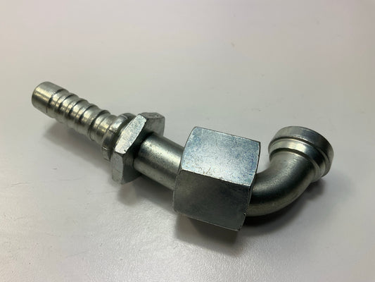 Hydraulic Hose Fitting Female Flat-Face O-Ring Swivel, 90° Angle 1/2'' ID