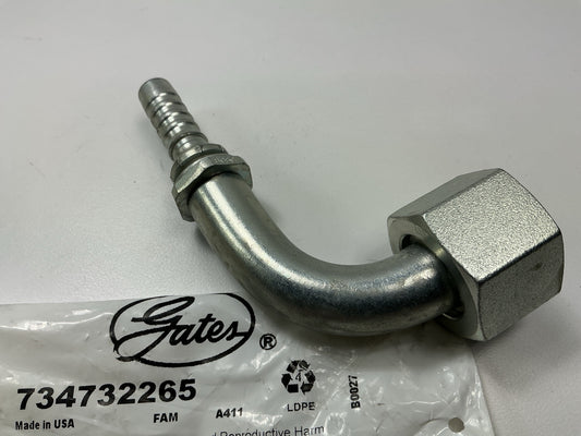 Gates G20239-0812 90° Tube Female Flat-Face O-Ring Swivel Hydraulic Fitting, 1/2