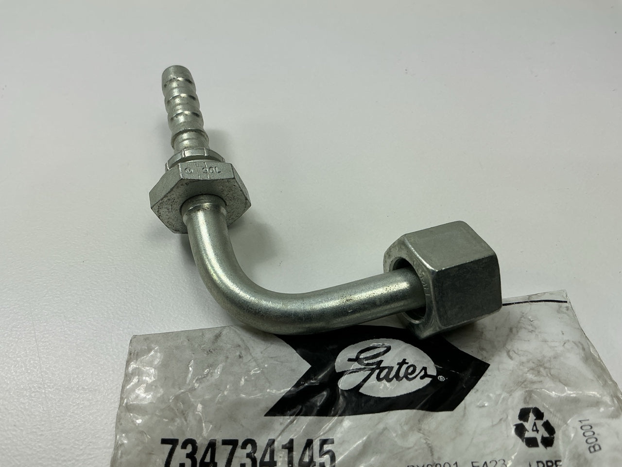 Gates G20241-0606 90° Tube Female Flat-Face O-Ring Swivel Hydraulic Fitting, 3/8