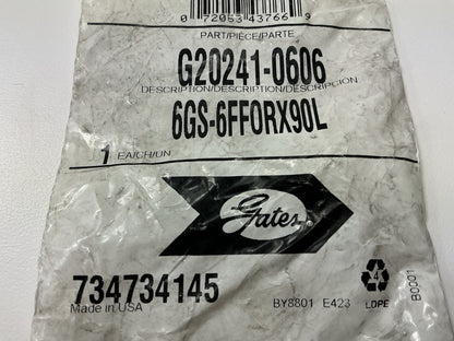 Gates G20241-0606 90° Tube Female Flat-Face O-Ring Swivel Hydraulic Fitting, 3/8