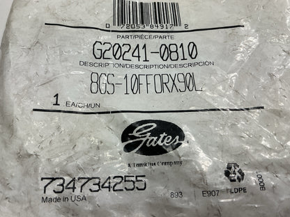 Gates G20241-0810 90° Female Flat-Face O-Ring Swivel Hydraulic Fitting, 1/2''