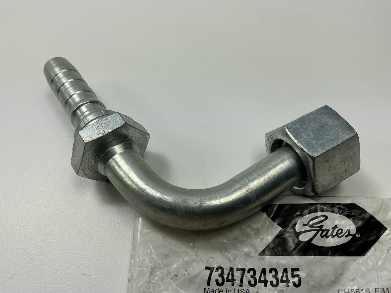 Gates G20241-1010 90° Tube Female Flat-Face O-Ring Swivel Hydraulic Fitting, 5/8